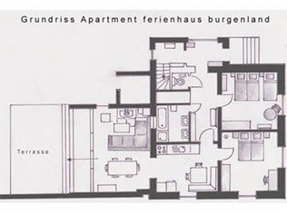 Grundriss des Apartments im Ferienhaus Burgenland 1